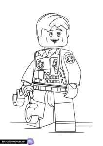 Policeman Lego City coloring page