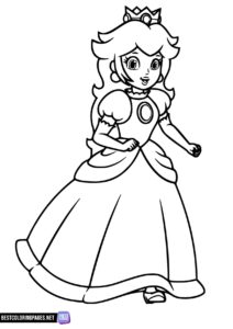 Princess Peach coloring