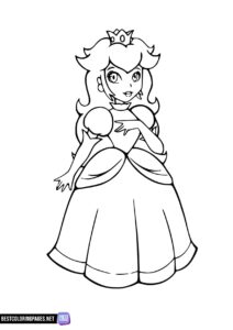Princess Peach normal coloring page