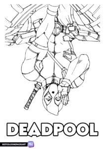 Printable Deadpool coloring page