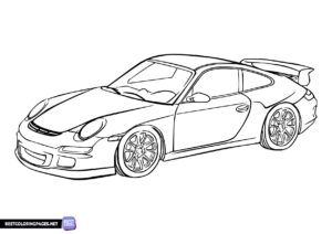 Printable Porsche coloring page