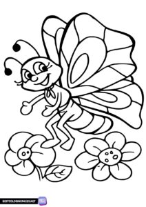 Printable butterfly coloring page