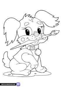 Printable coloring pages doggie