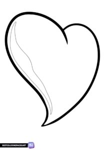 Printable heart coloring page