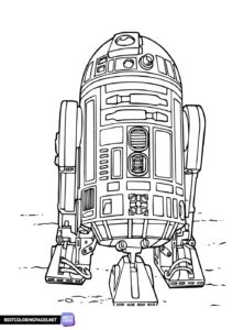 Robot Coloring Page - R2D2 coloring page