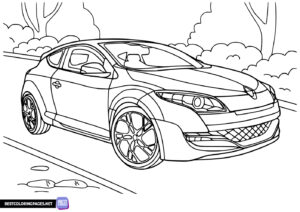 Renault car colouring book for boys