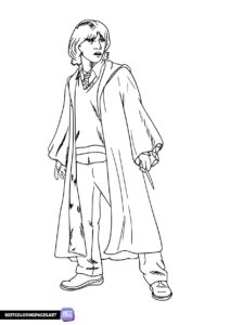 Ron Weasley Harry Potter coloring page