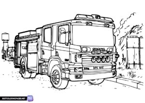Scania truck coloring page