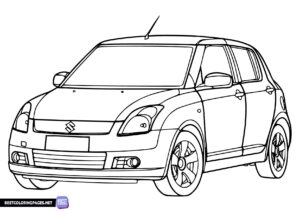 Seat car free coloring page