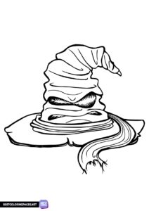 Sorting Hat Harry Potter coloring page
