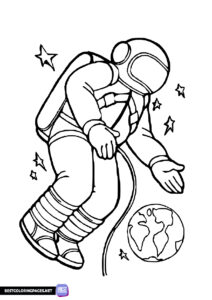 Spaceman coloring pages