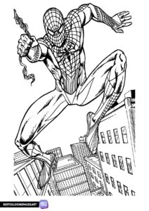 Spider man colouring paper