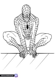 Spiderman coloring page pdf