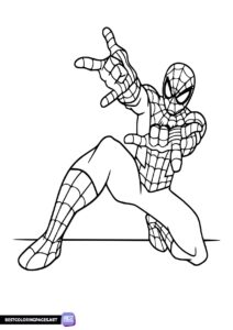 Spiderman colouring pages for kids