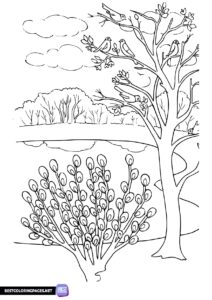 Spring coloring pages - April