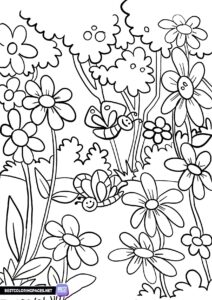 Spring coloring pages to print