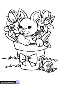 Spring colouring page