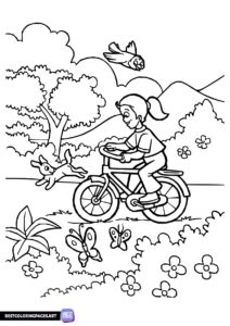 Spring is coming coloring page