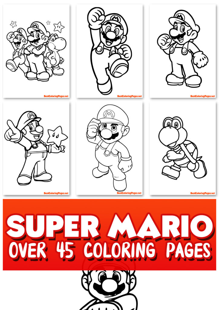 Super Mario over 45 coloring pages