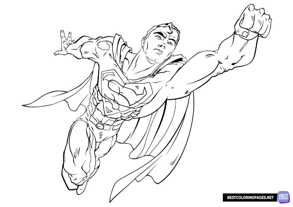 Superman coloring page