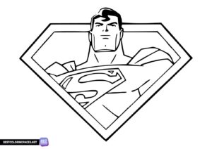 Superman coloring page for children