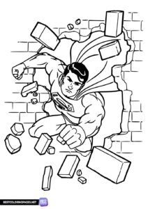Superman coloring page to print