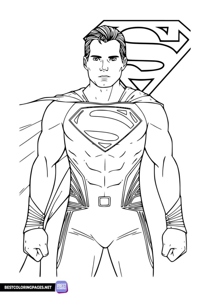 Superman coloring pages for kids