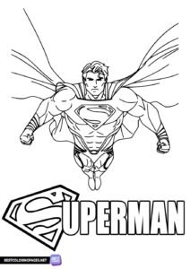 Superman colouring pages