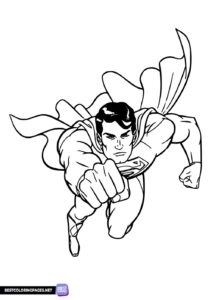 Superman printable coloring page