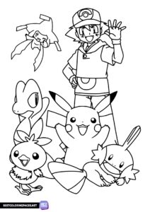 Team Pikachu coloring pages to print