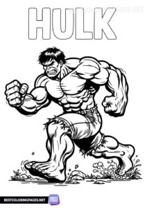 The Incredible Hulk coloring page