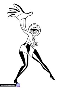 The Incredibles - Elastgirl coloring page