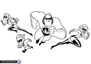 The Incredibles coloring page
