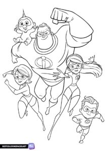 The Incredibles coloring pages
