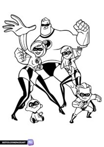 The Incredibles printable coloring page
