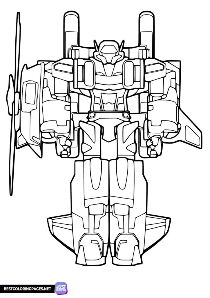 Tobot coloring page