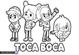 Toca Boca printable coloring sheet. Toca Boca Coloring Page