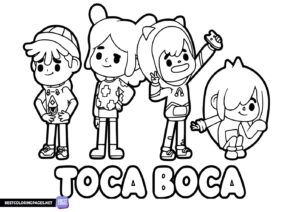 Toca Boca printable coloring sheet