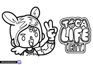 Toca Boca Coloring Page. Toca Life City coloring page