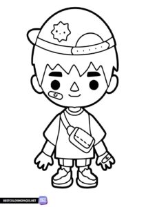 Toca Life World Coloring Sheet Boy