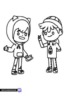 Toca Boca Coloring Page. Toca Life World colouring pages