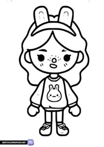 Toca Life characters coloring picture