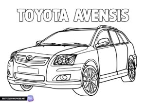 Toyota Avensis Coloring Page