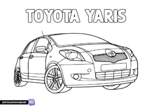 Toyota Yaris Coloring Page