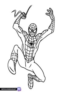 Easy Spiderman coloring pages