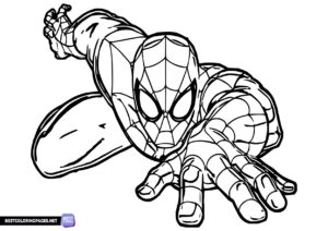 pictures to color of Spiderman