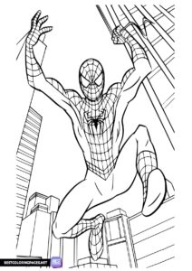 printable coloring Spiderman