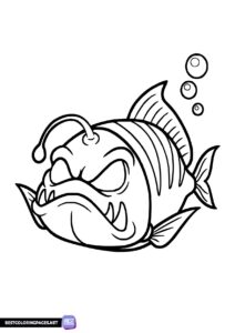 Anglerfish coloring page