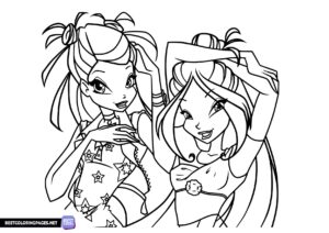 Anime coloring pages for girls