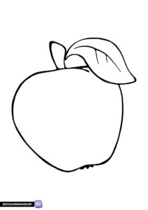 Apple coloring page printable